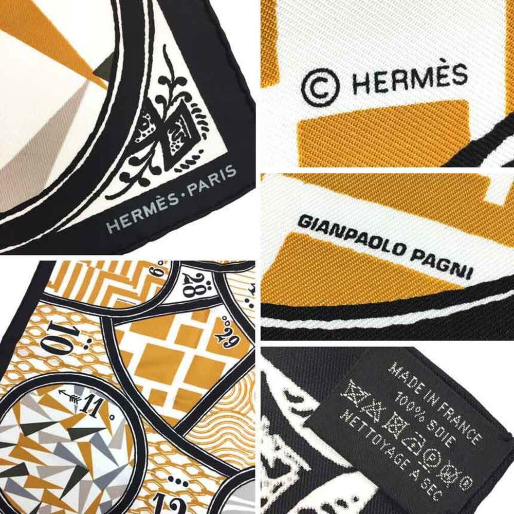 HERMES Black Silk Scarf - Picture 2 of 2